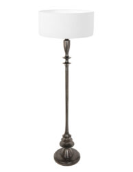 lampadaire-classique-rond-blanc-pied-noir-steinhauer-bois-noirantique-et-opaque-3773zw