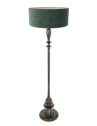 lampadaire-vintage-velours-vert-noir-steinhauer-bois-noirantique-et-vert-3780zw