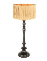 lampe-de-table-rustique-noire-avec-abat-jour-en-rotin-steinhauer-bois-noirantique-et-naturel-3766zw-1