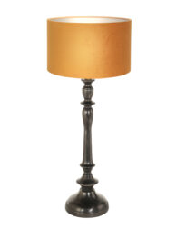 lampe-de-table-vintage-orange-pied-noir-steinhauer-bois-noirantique-et-or-3768zw-1