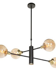 plafonnier-moderne-avec-quatre-boules-couleur-champagne-steinhauer-constellation-laiton-et-noir-3805me-1