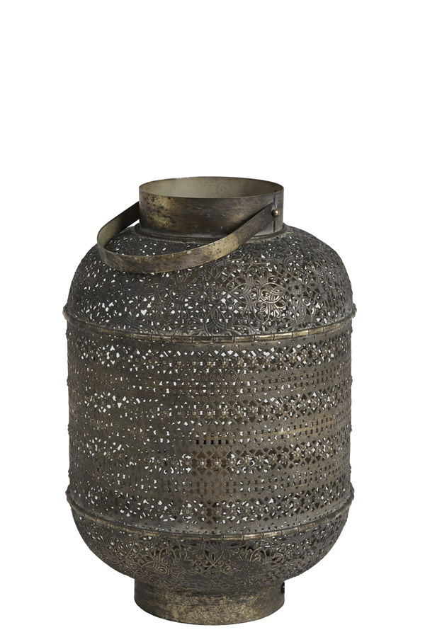 Lampe de table lanterne orientale dorée Light & Living Udupi