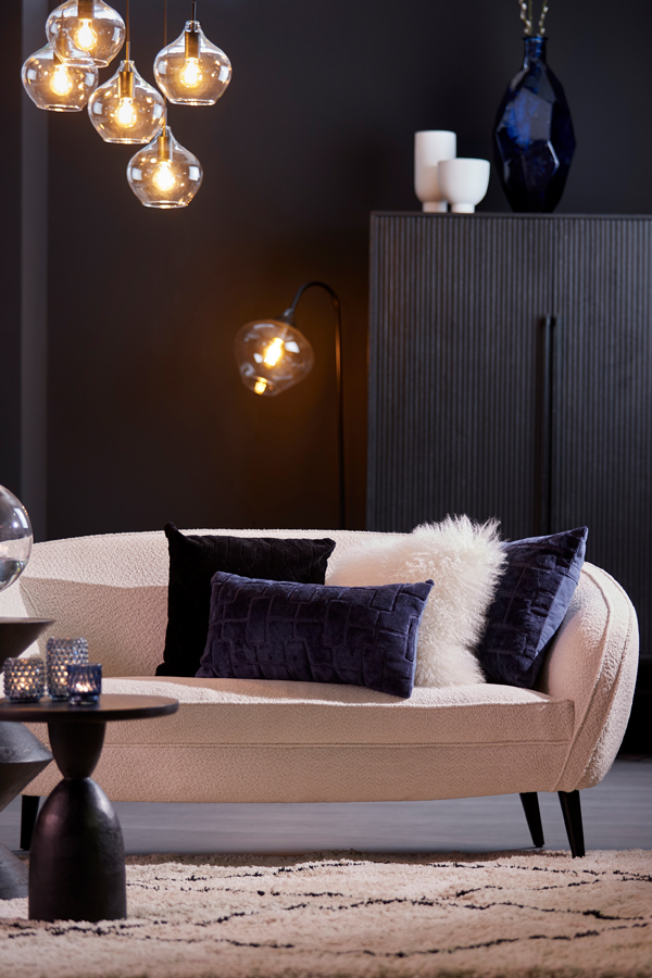 Lampadaire avec abat-jour en verre clair Light & Living Rakel – Image 3