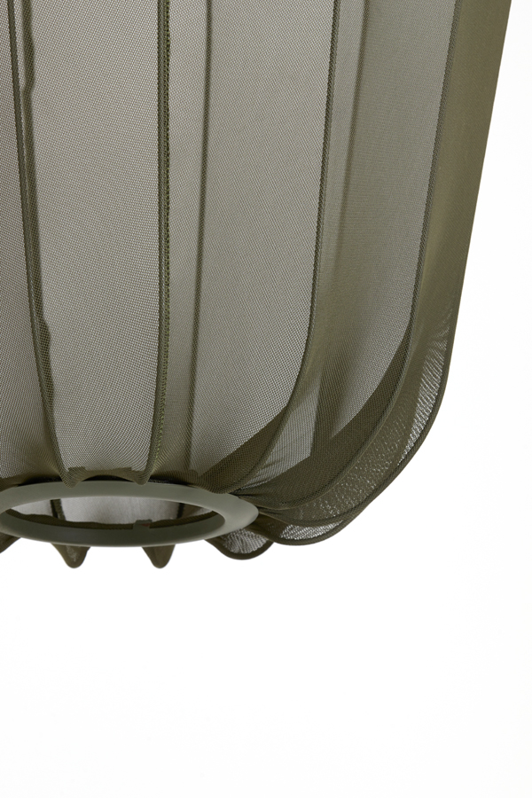 Lampe suspendue rustique verte en filet Light & Living Plumeria – Image 3