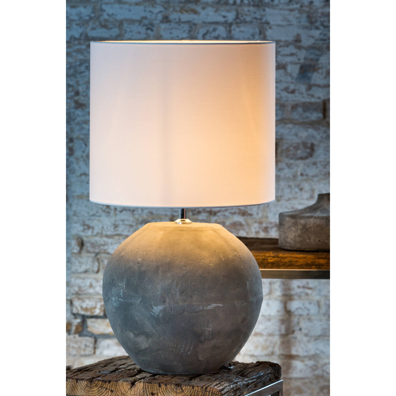 Abat-jour moderne blanc Light & Living Polycotton – Image 4