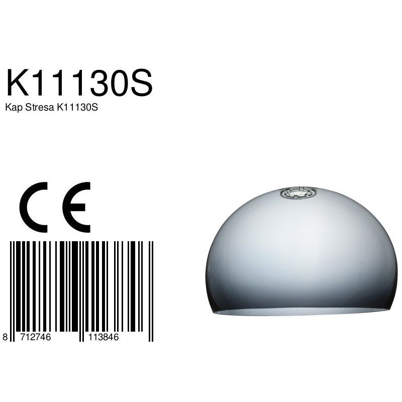 Abat-jour en plastique gris rétro Steinhauer – Image 4