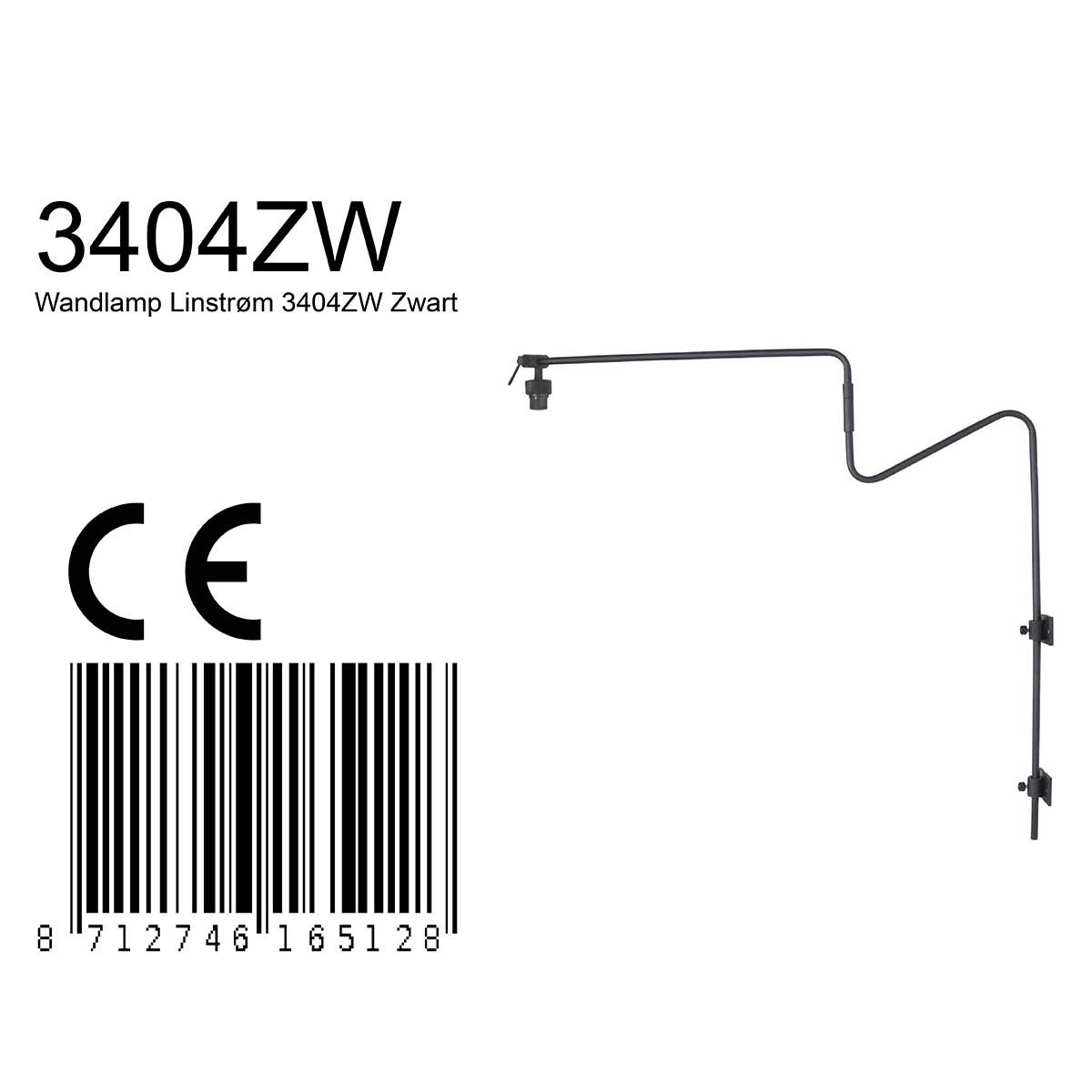 Abat-jour contemporain blanc Anne Light & Home Linstrøm noir – Image 8