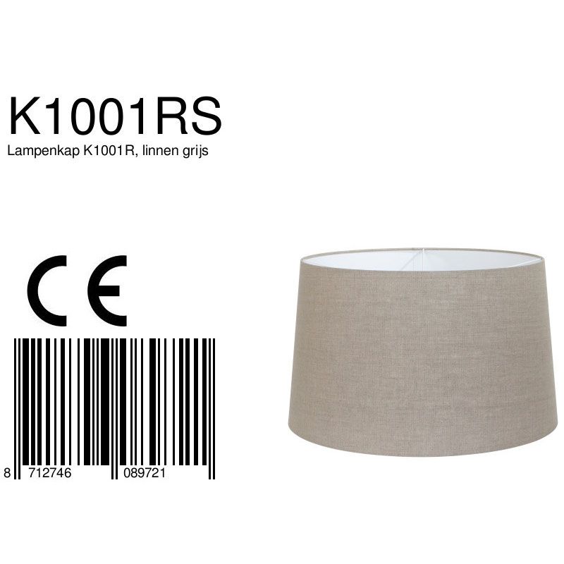 Abat-jour en tissu gris moderne Steinhauer – Image 5