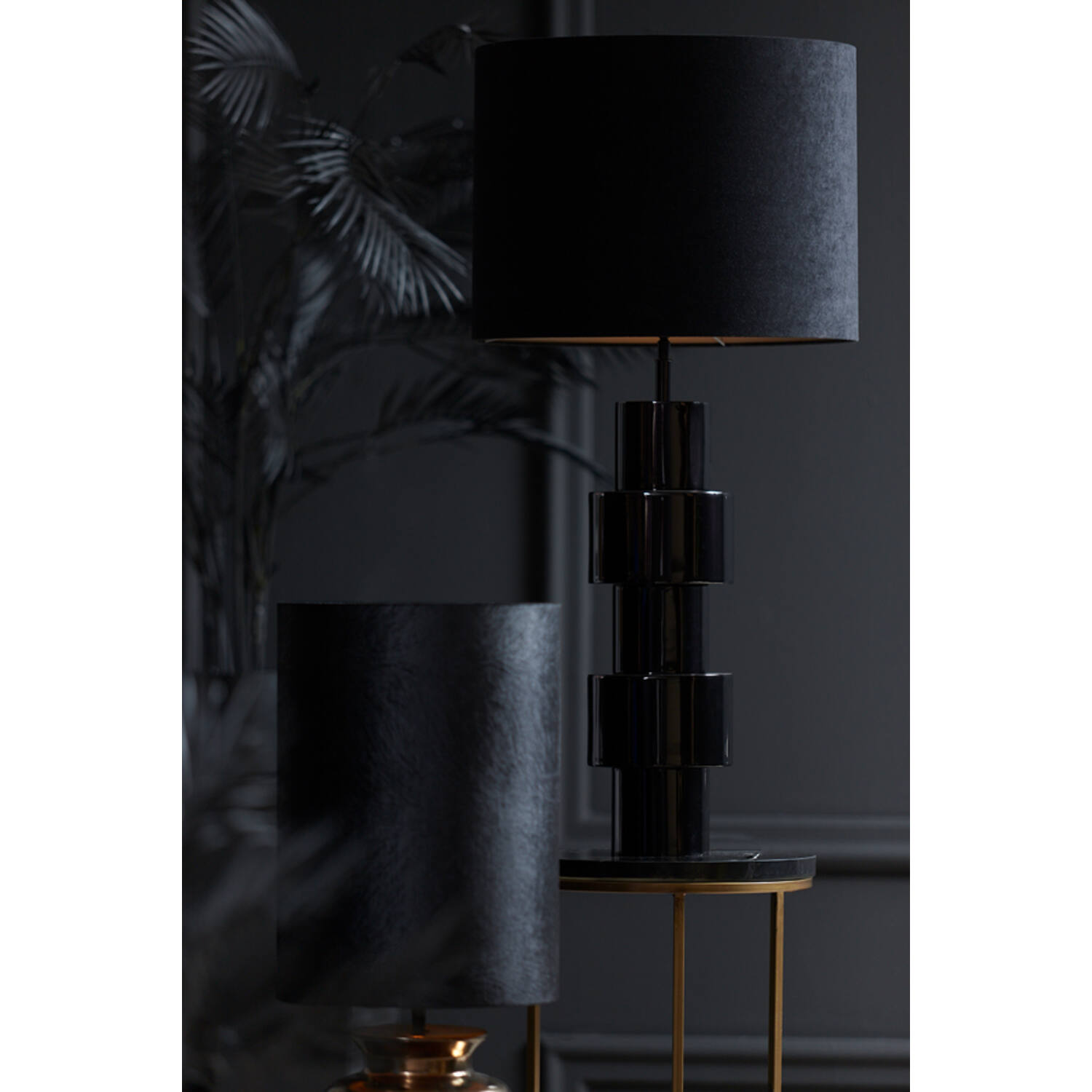 Abat-jour noir moderne Light & Living Velours – Image 3