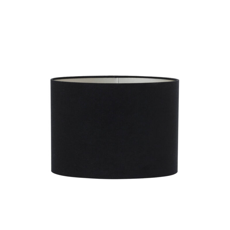 Abat-jour ovale noir Light & Living Velours - Lampesenligne.fr