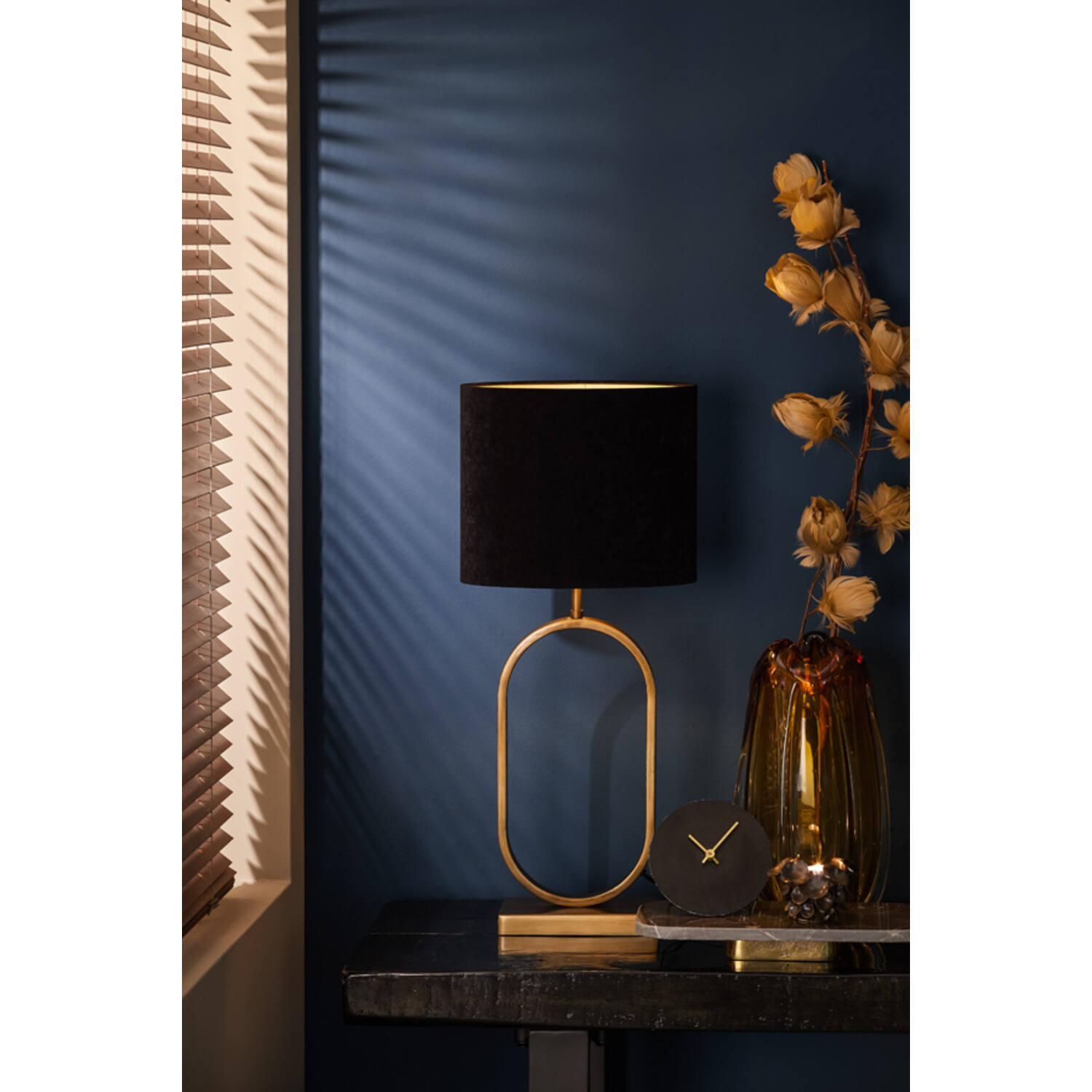 Abat-jour ovale noir Light & Living Velours – Image 3