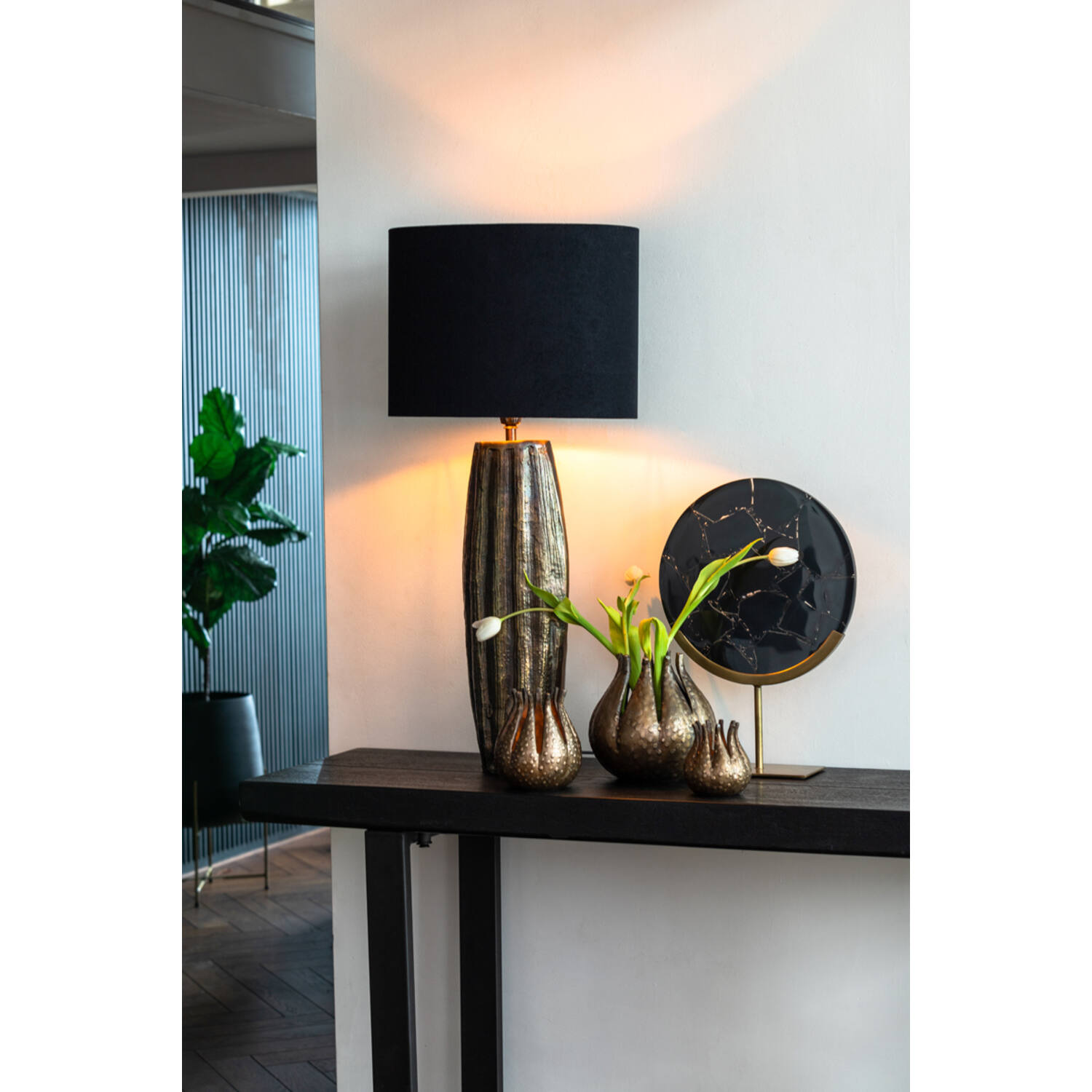 Abat-jour ovale noir Light & Living Velours – Image 6