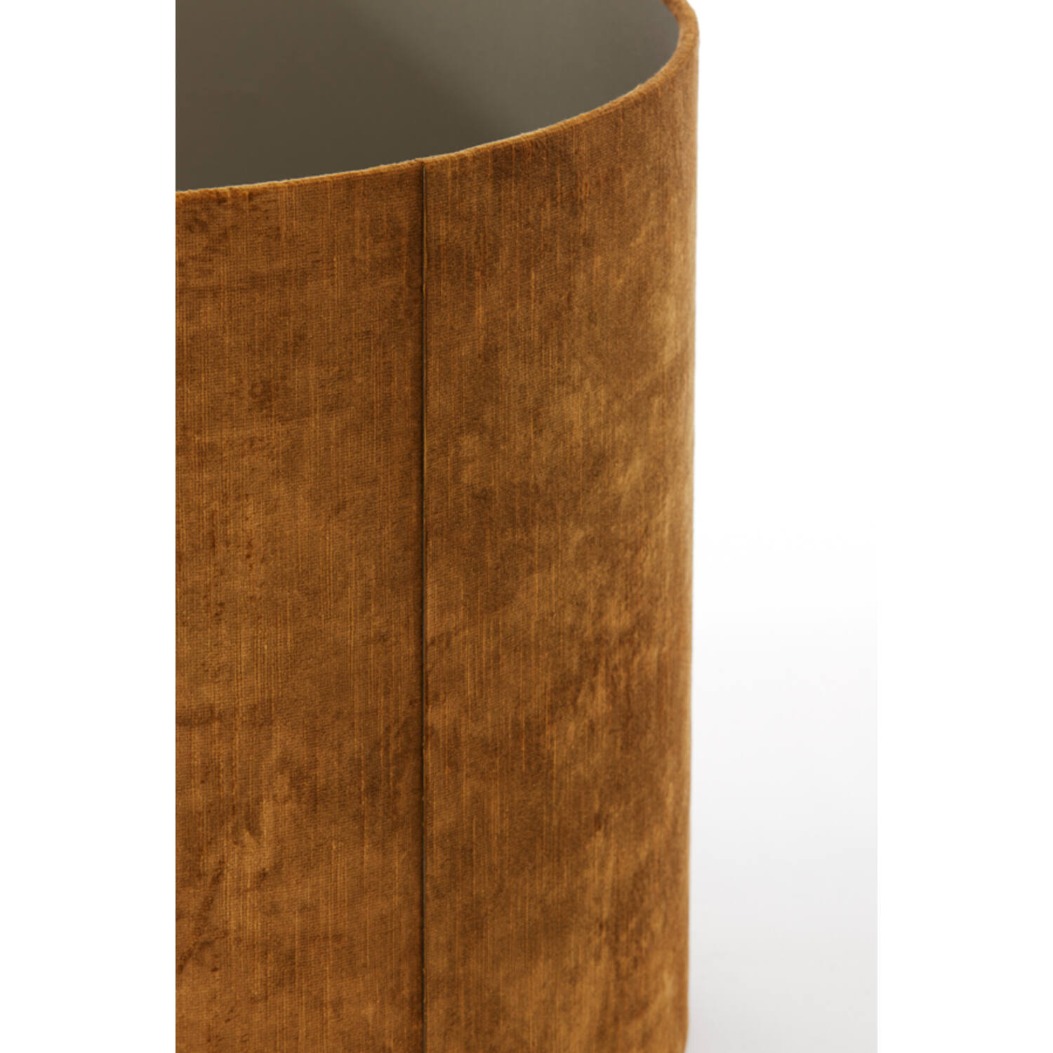 Abat-jour rétro rond jaune ocre avec intérieur argenté Light & Living Gemstone – Image 5