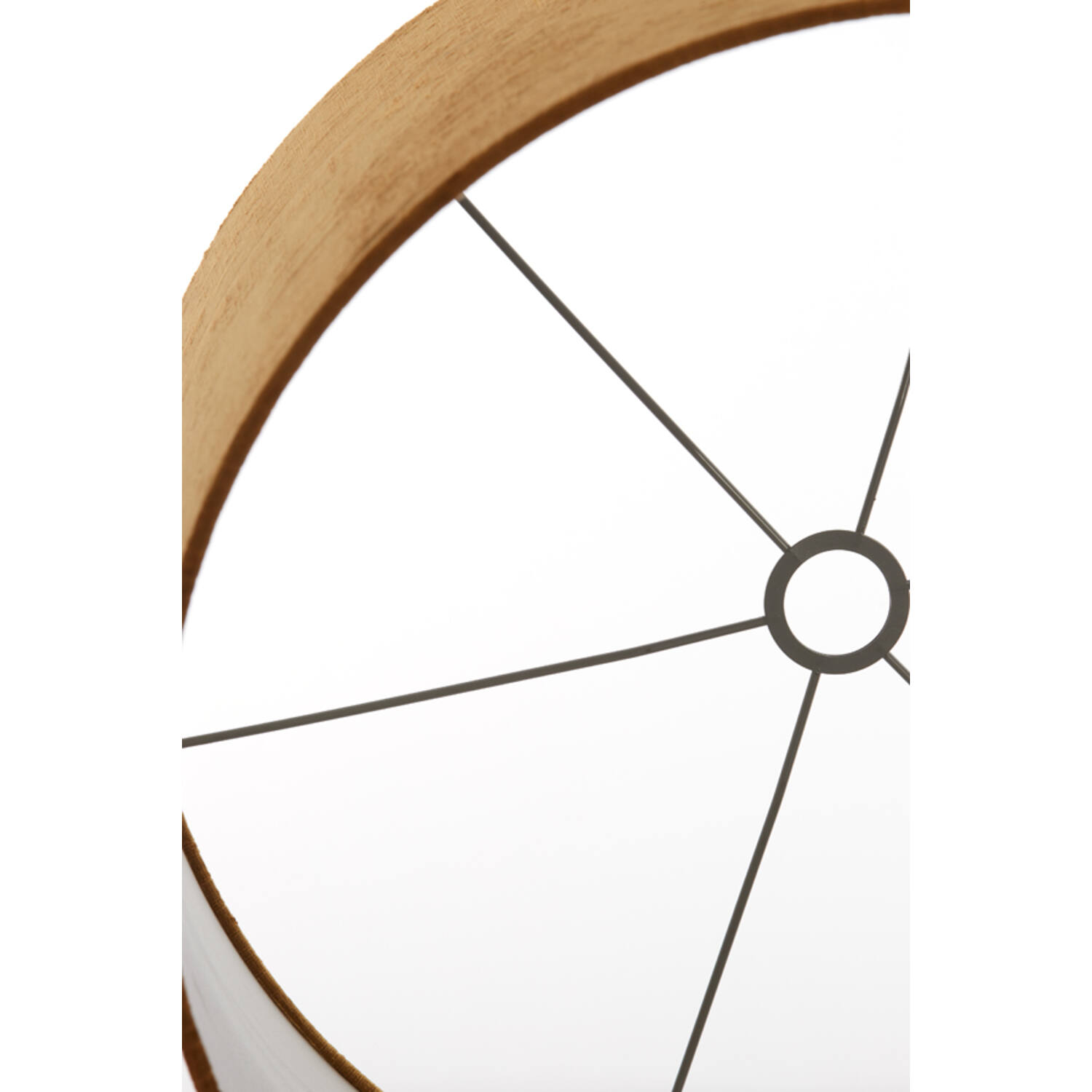 Abat-jour rétro rond jaune ocre avec intérieur argenté Light & Living Gemstone – Image 6