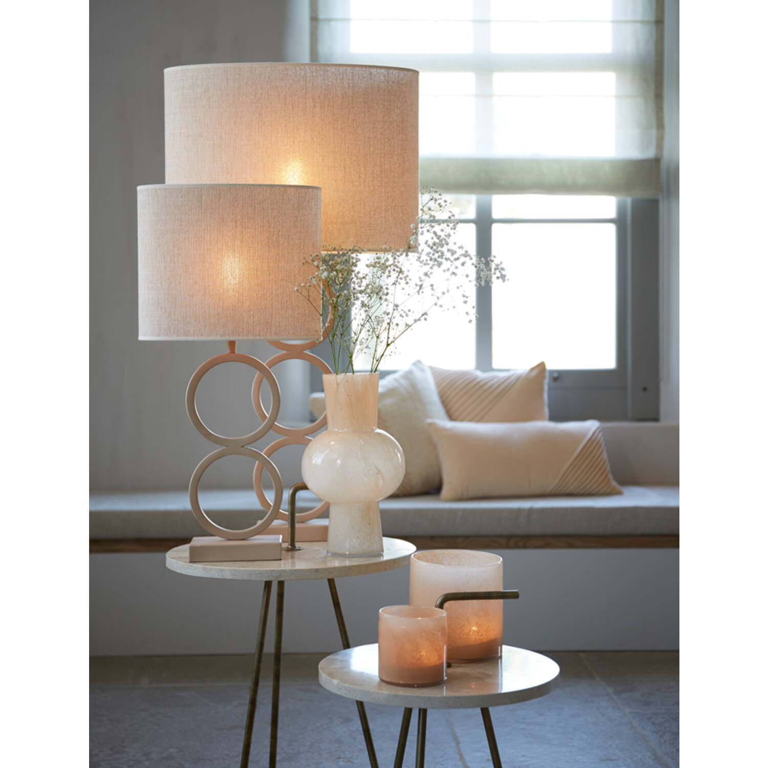 Abat-jour ovale gris clair Light & Living Breska – Image 3