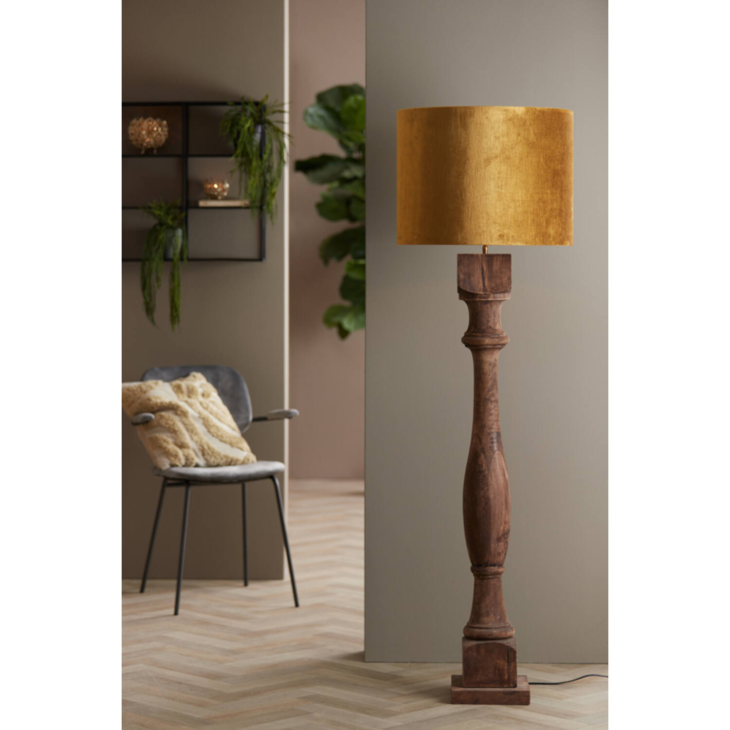 Abat-jour classique rond jaune Light & Living Gemstone – Image 3