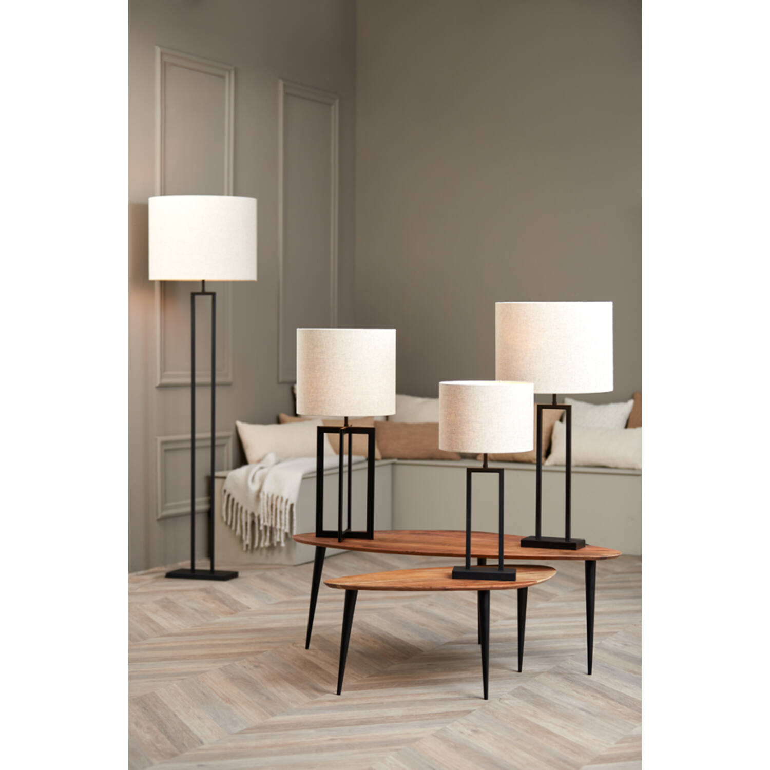 Abat-jour naturel rond beige Light & Living Livigno – Image 3