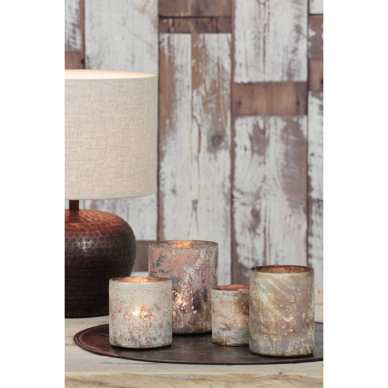 Abat-jour naturel rond beige Light & Living Livigno – Image 6