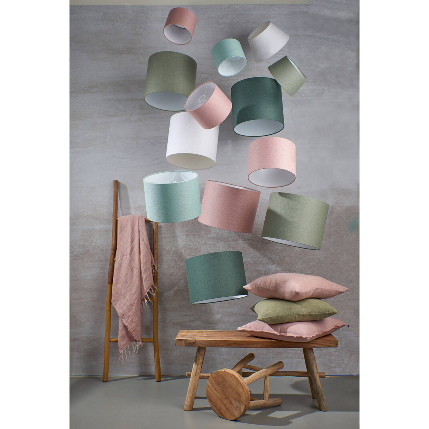 Abat-jour moderne rond rose Light & Living Livigno – Image 3