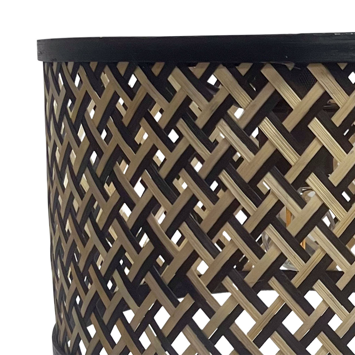 Abat-jour bohème en bambou noir Steinhauer – Image 4