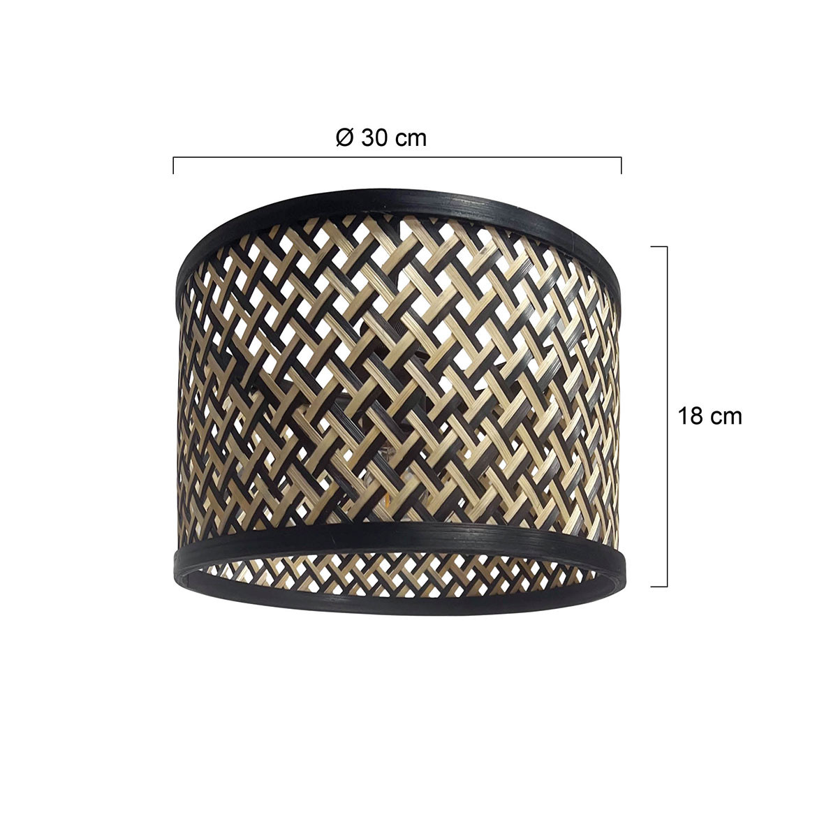 Abat-jour bohème en bambou noir Steinhauer – Image 5
