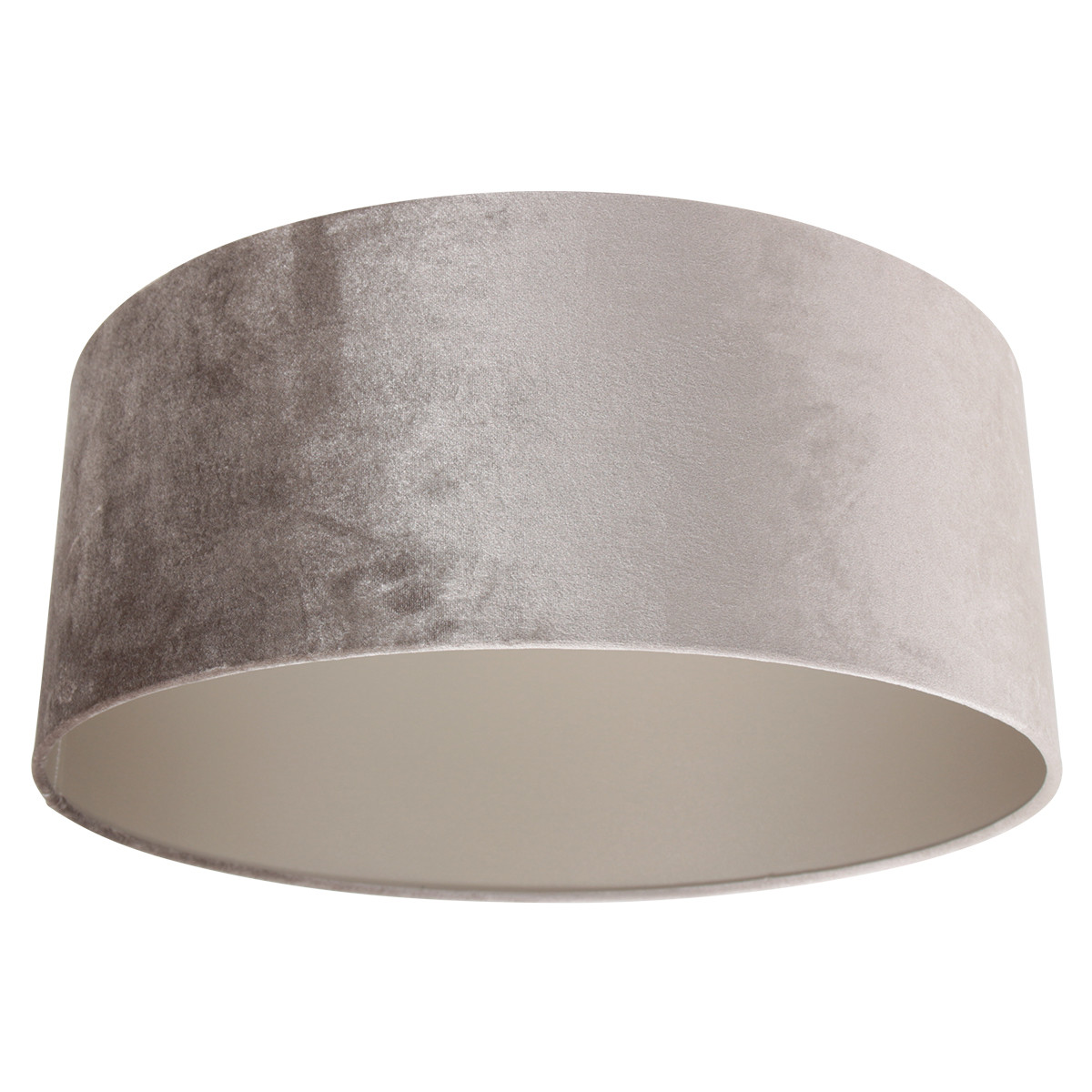 abat-jour-rond-velours-gris-50-cm-steinhauer-lampenkappen-taupe-k1066gs
