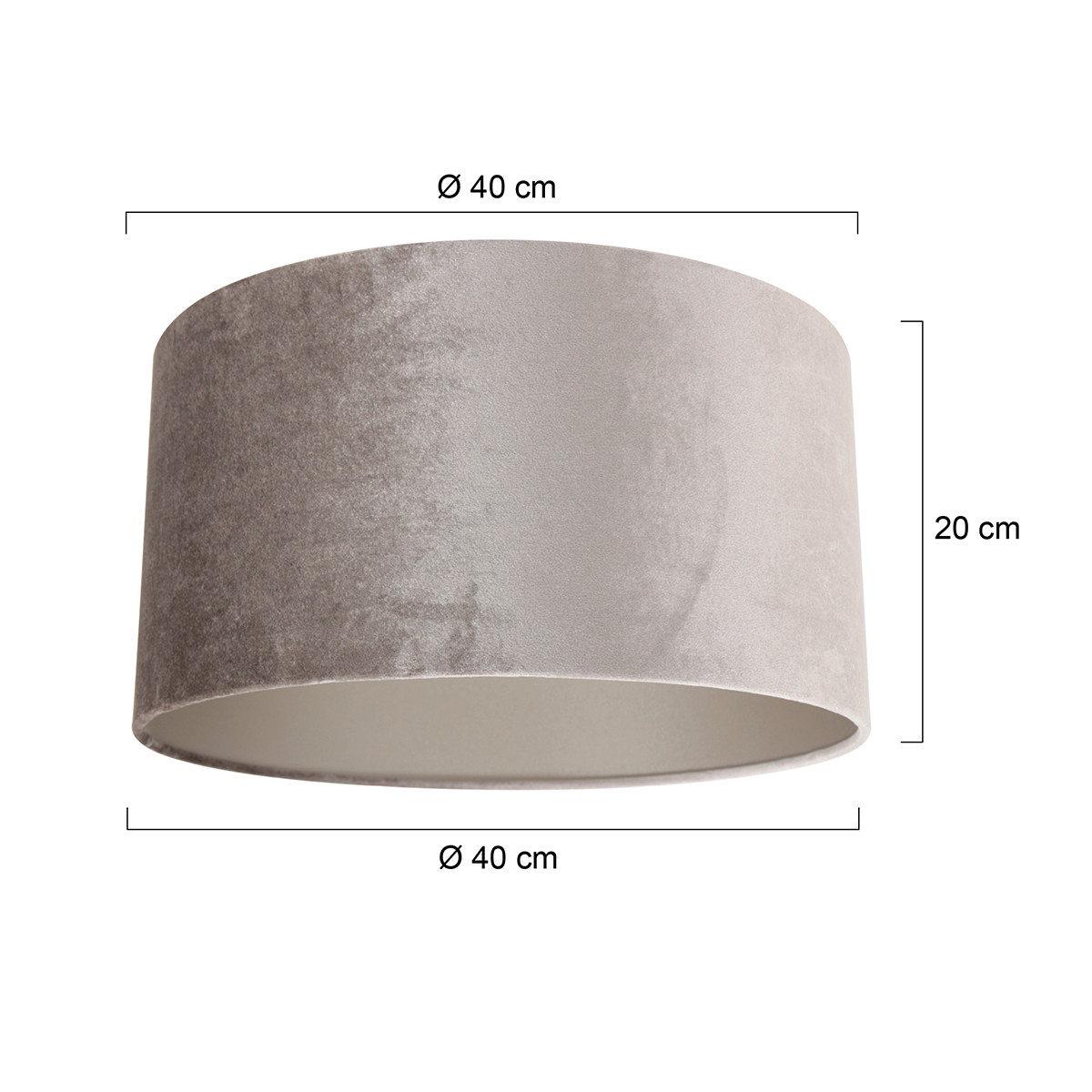 Abat-jour en velours argent moderne Steinhauer – Image 6
