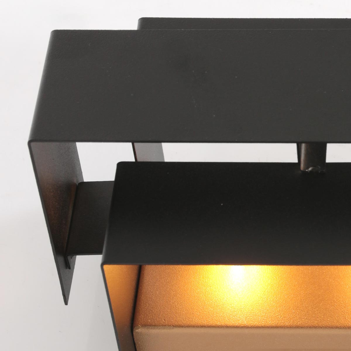 Applique allongé Steinhauer Muro noir intérieur doré – Image 4