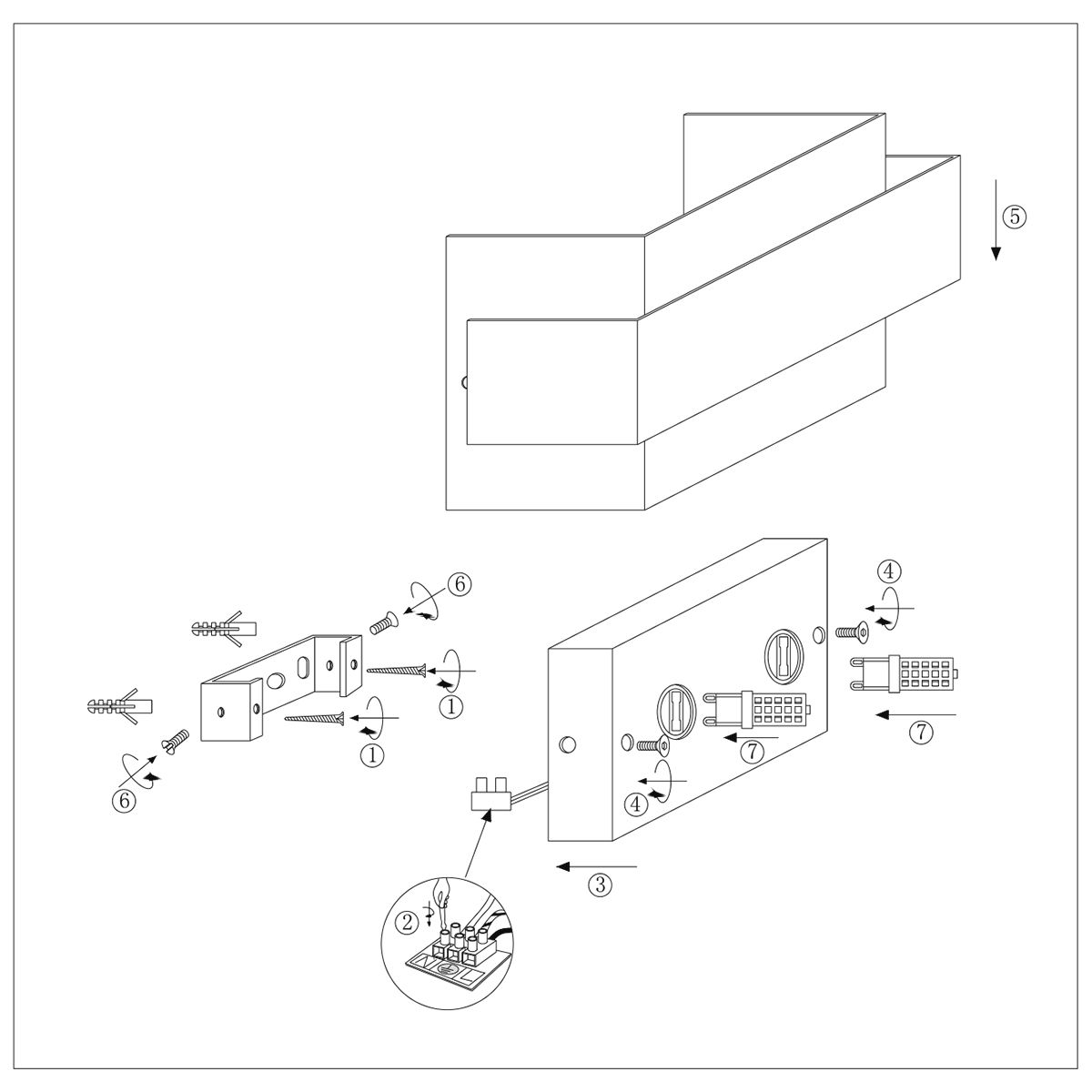 Applique allongé Steinhauer Muro noir intérieur doré – Image 9