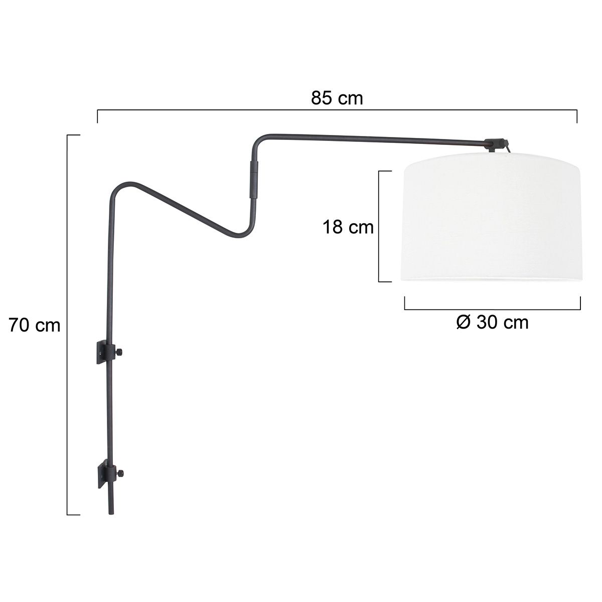 Applique angulaire blanc Steinhauer Linstrøm opaque et noir – Image 6