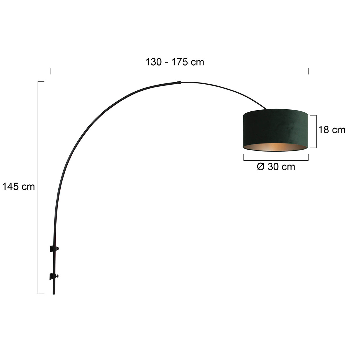Applique arc avec velours Steinhauer Sparkled Light noir et vert – Image 6