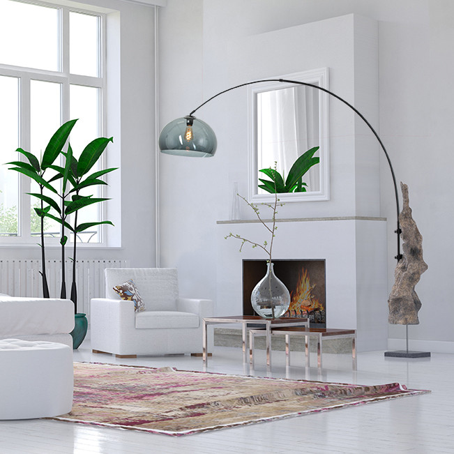 Applique boule en verre fumé Steinhauer Sparkled Light noir – Image 3