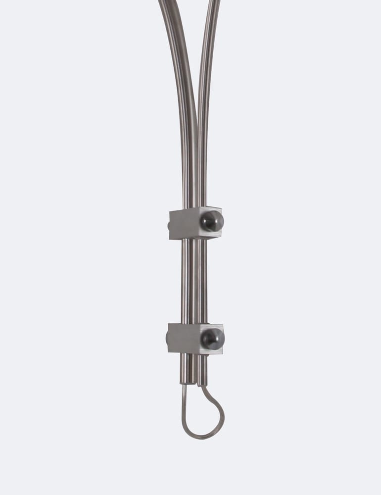 Applique grand arc Steinhauer Gramineus acier et verre fumé – Image 3