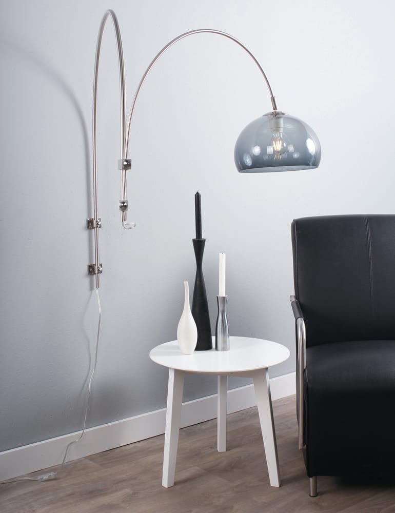 applique-grand-arc-steinhauer-gramineus-acier-et-verre-fume-9930st