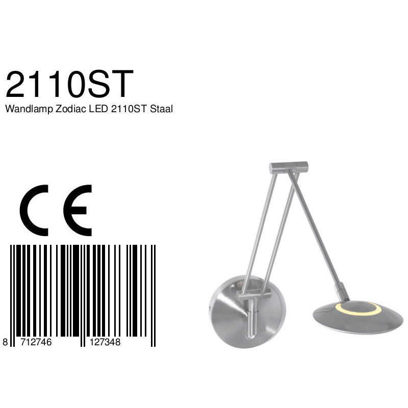 Applique murale avec bras LED pivotant Steinhauer Zodiac LED – Image 7