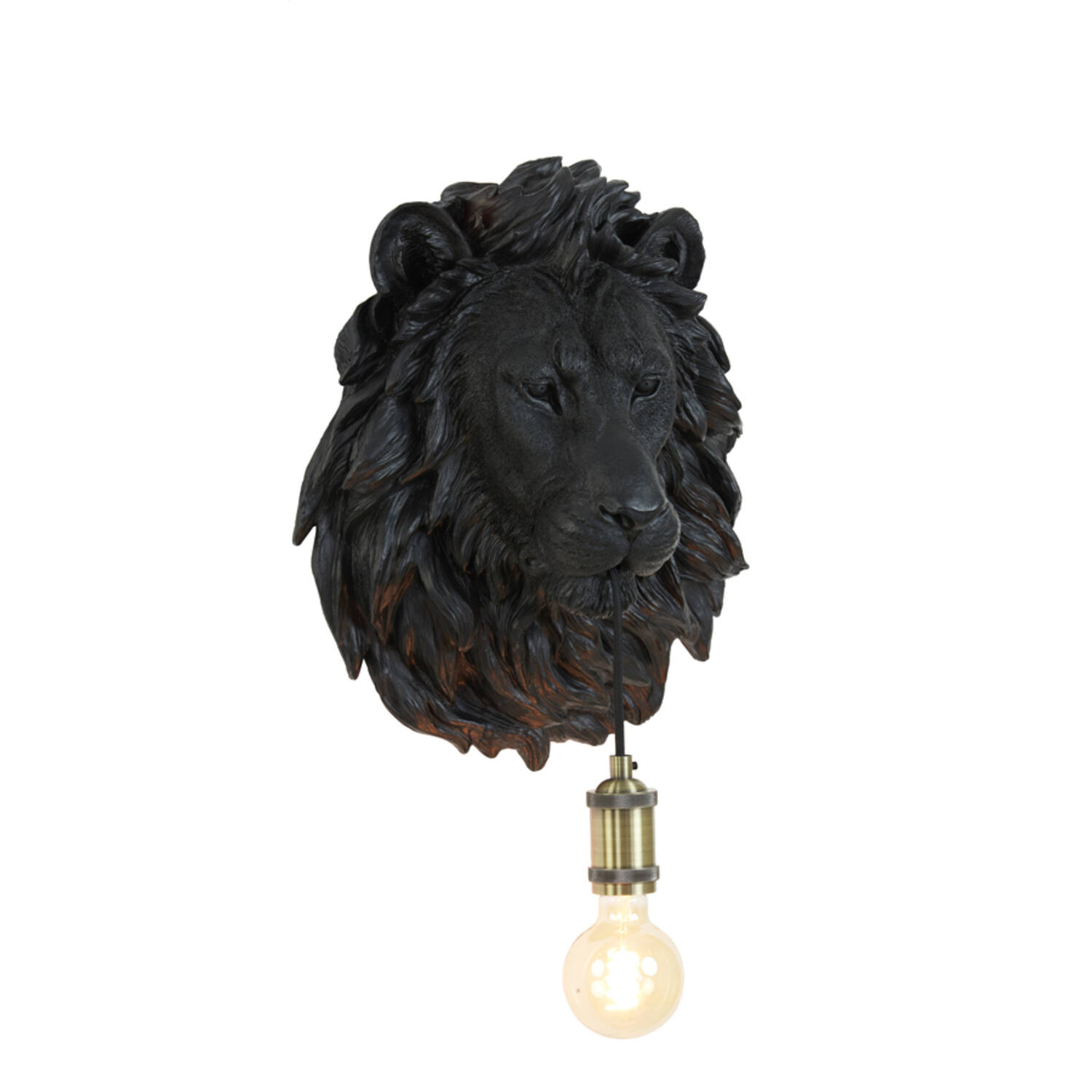 Applique murale africaine noire en forme de tête de lion Light & Living Lion – Image 5