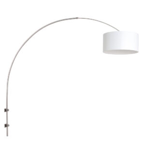 applique-murale-arc-moderne-steinhauer-sparkled-light-acier-et-blanc-8142st