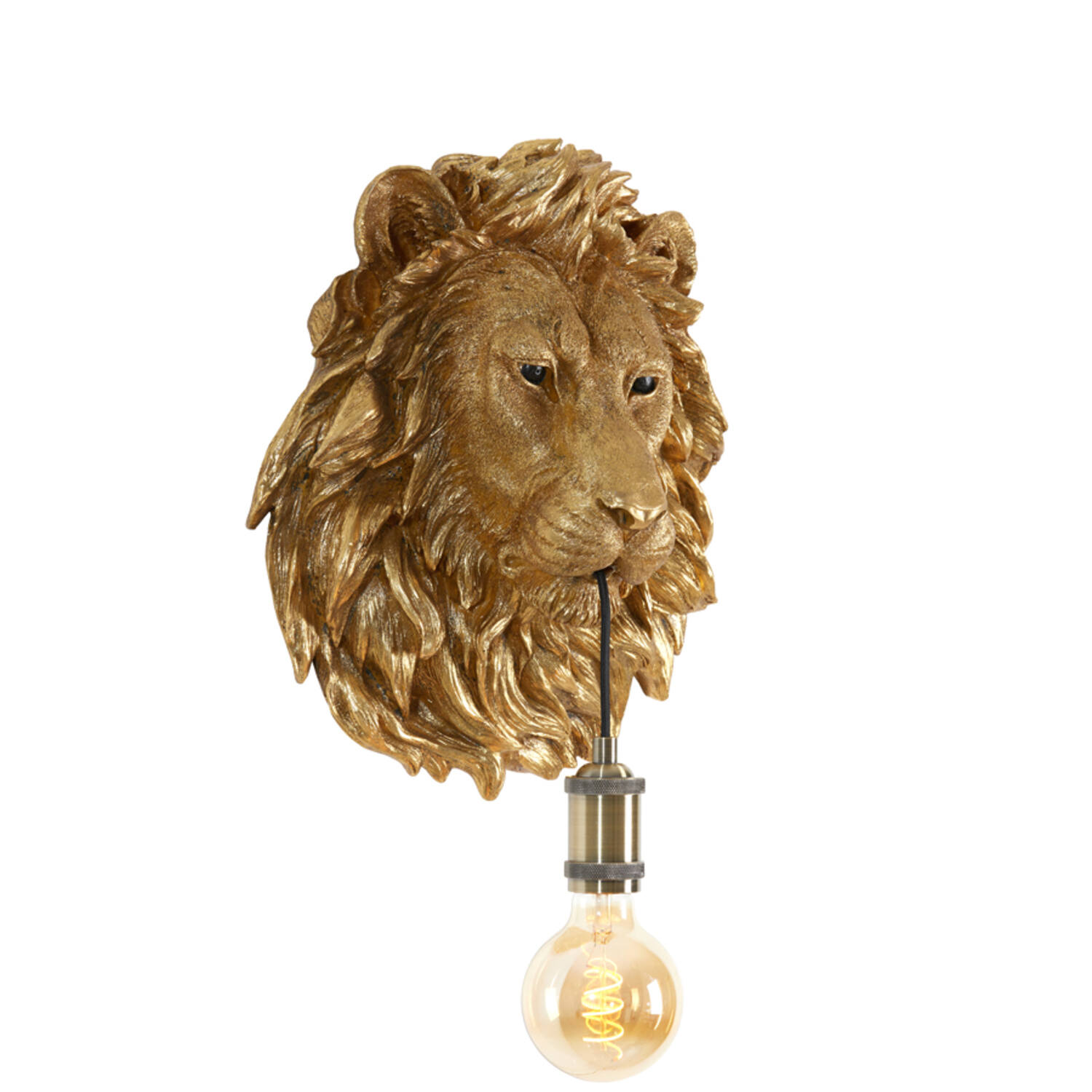 Applique murale classique dorée en forme de tête de lion Light & Living Lion – Image 7