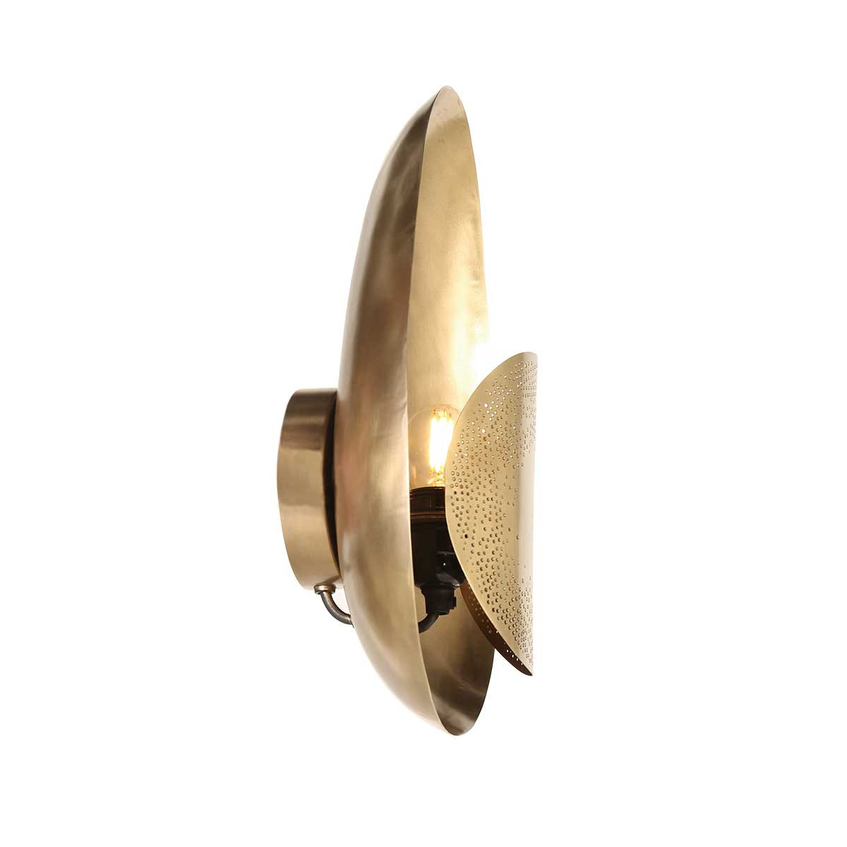 Applique murale dorée rétro en forme d'œuf Anne Light & Home Brass bronze – Image 12