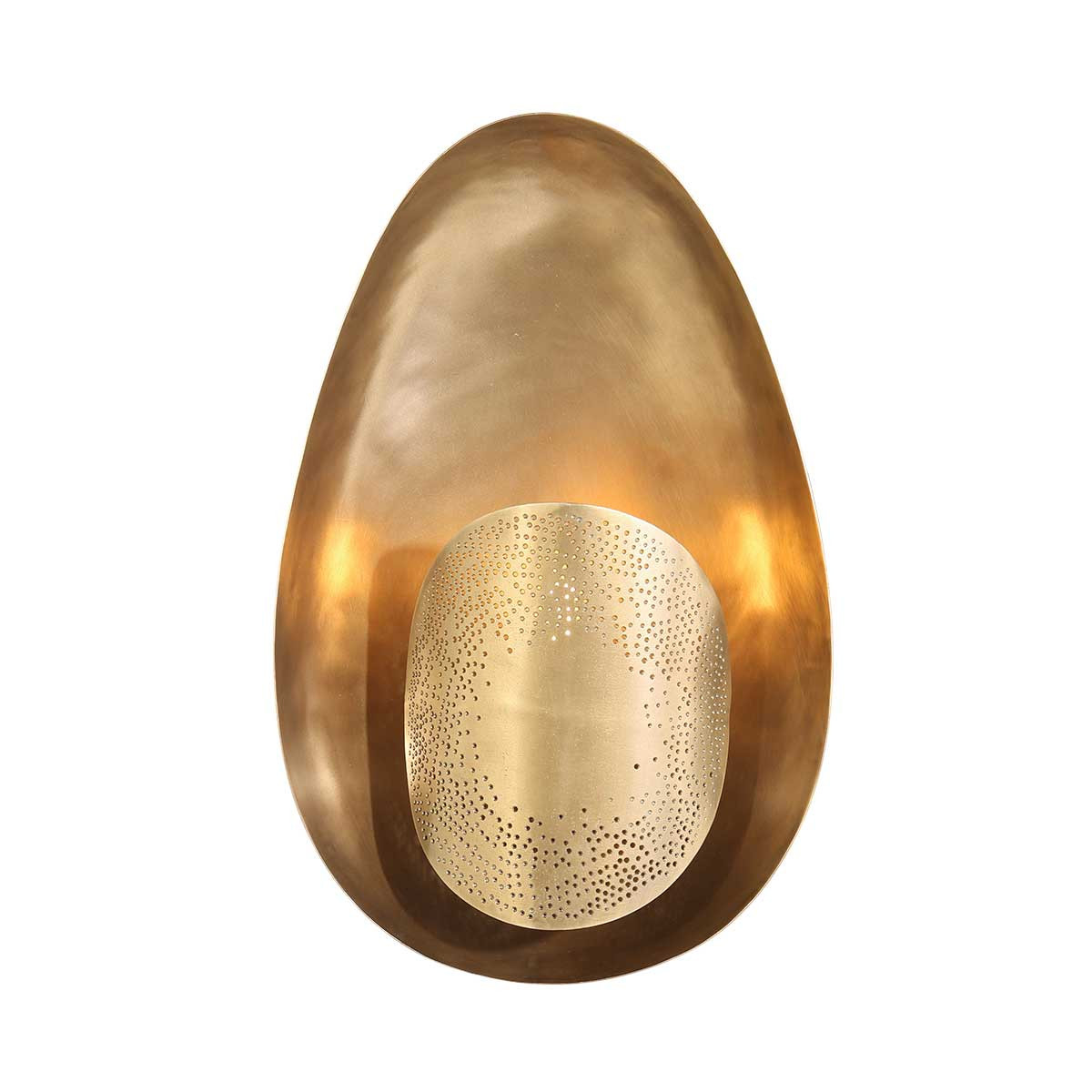 Applique murale dorée rétro en forme d'œuf Anne Light & Home Brass bronze – Image 2