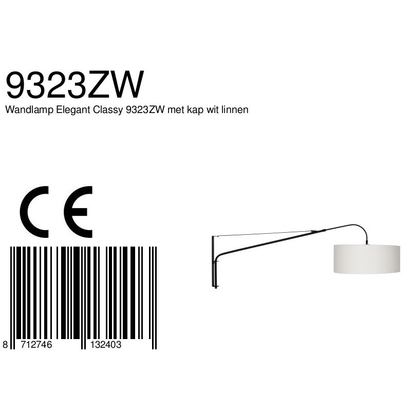 Applique murale extensible avec abat-jour crème Steinhauer Gramineus – Image 8