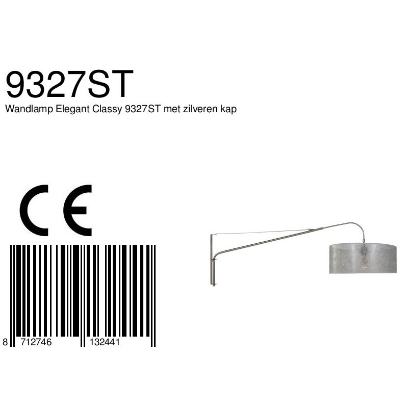 Applique murale extensible avec abat-jour en acier argenté Steinhauer Gramineus – Image 7