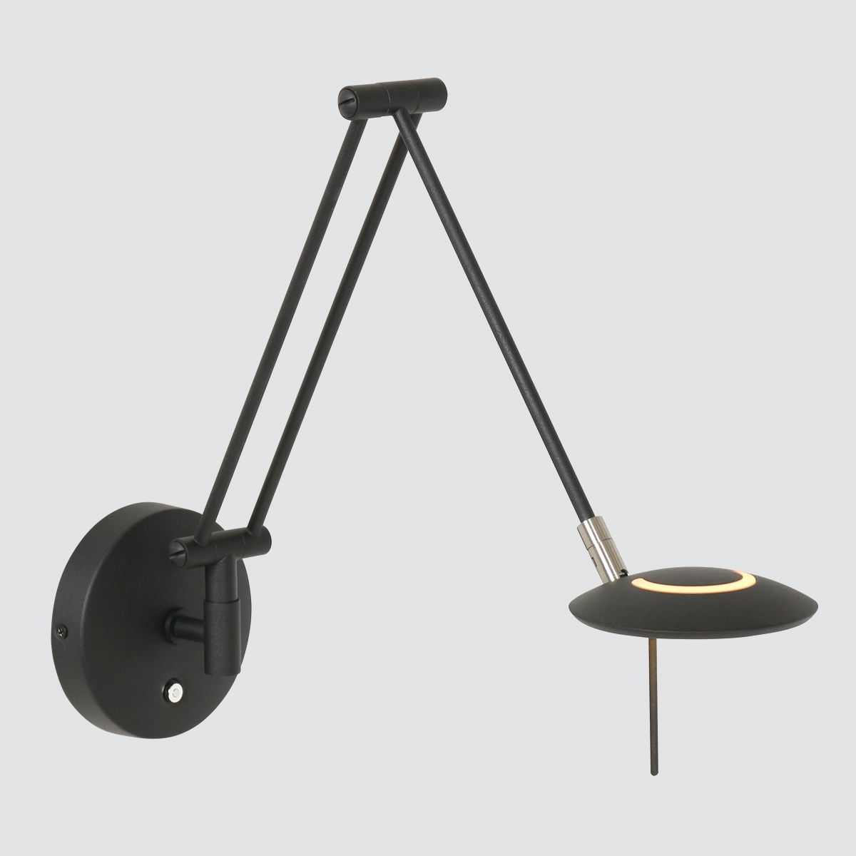 Applique murale moderne en métal et plastique noir Steinhauer Zodiac LED – Image 17