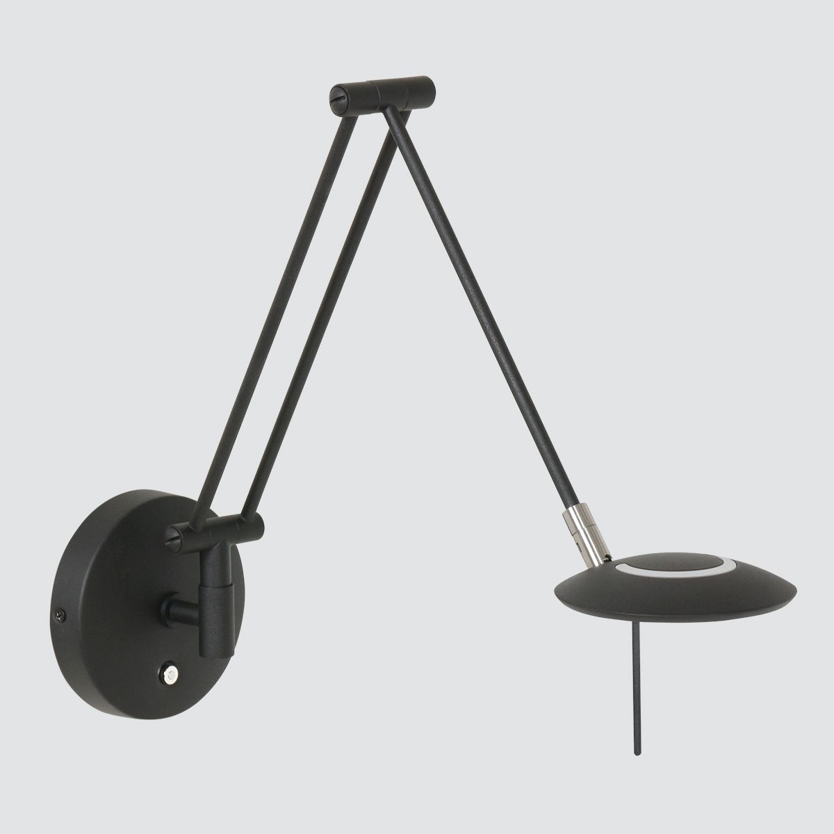 Applique murale moderne en métal et plastique noir Steinhauer Zodiac LED – Image 18