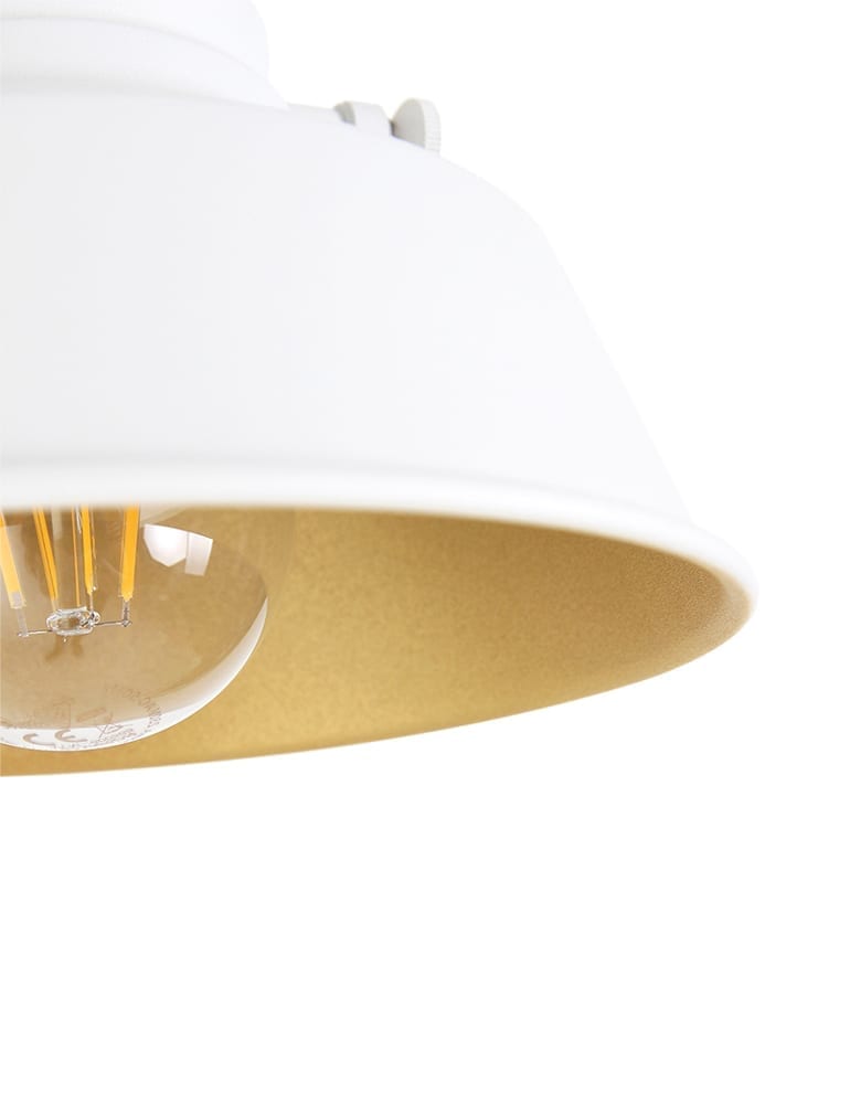 Lampe pince blanche et dorée Mexlite Nove – Image 3