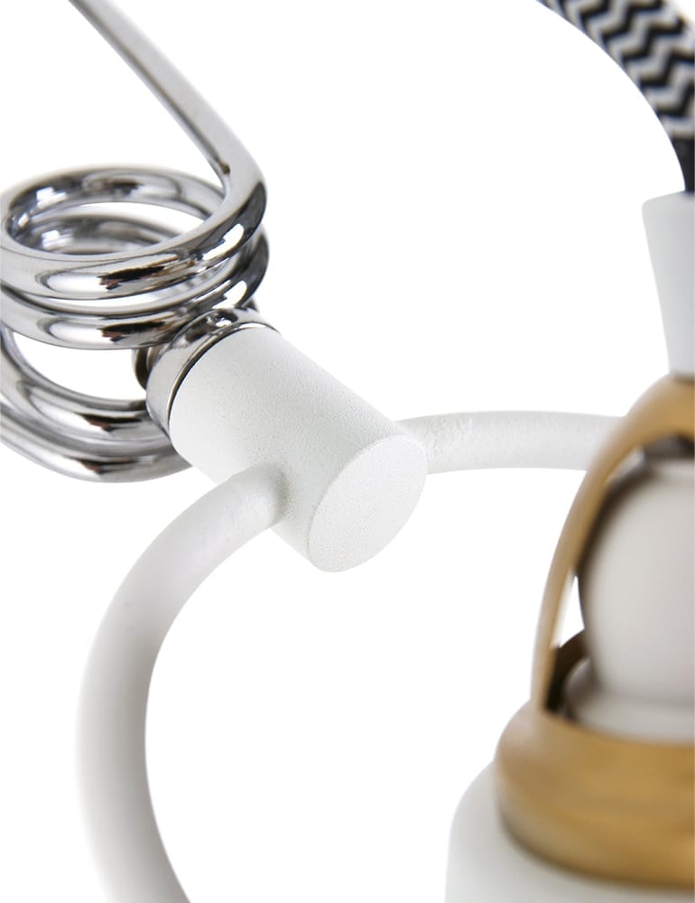 Lampe pince blanche et dorée Mexlite Nove – Image 5