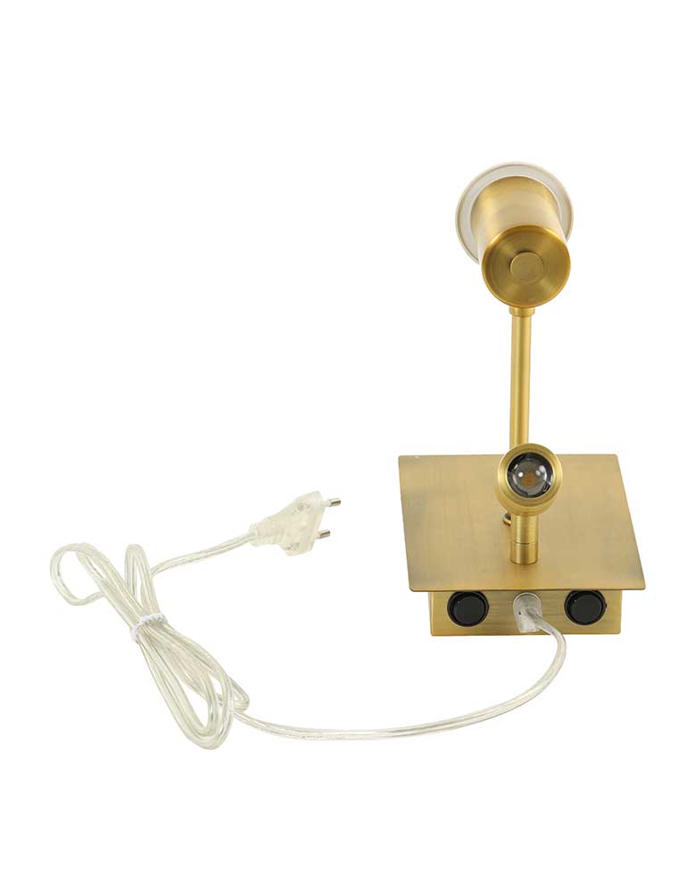 Applique murale liseuse Light & Living Montana bronze abat-jour vert – Image 5