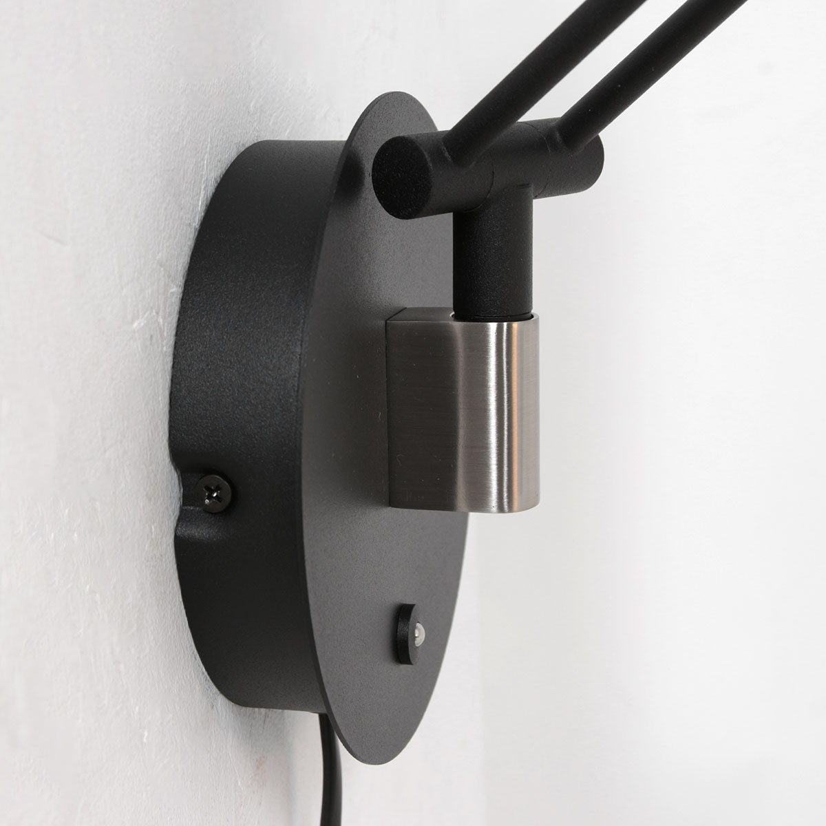 Applique murale noire flexible avec plaque de verre Steinhauer Soleil – Image 4