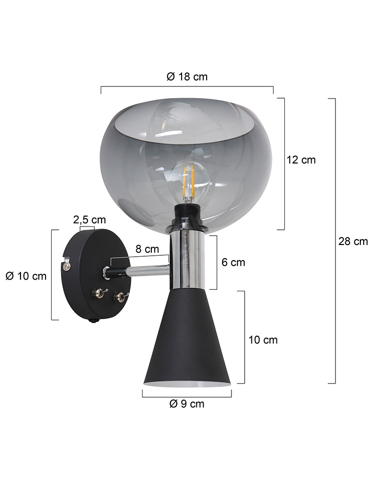 Applique murale moderne Anne Lighting Fastlåst noir – Image 6