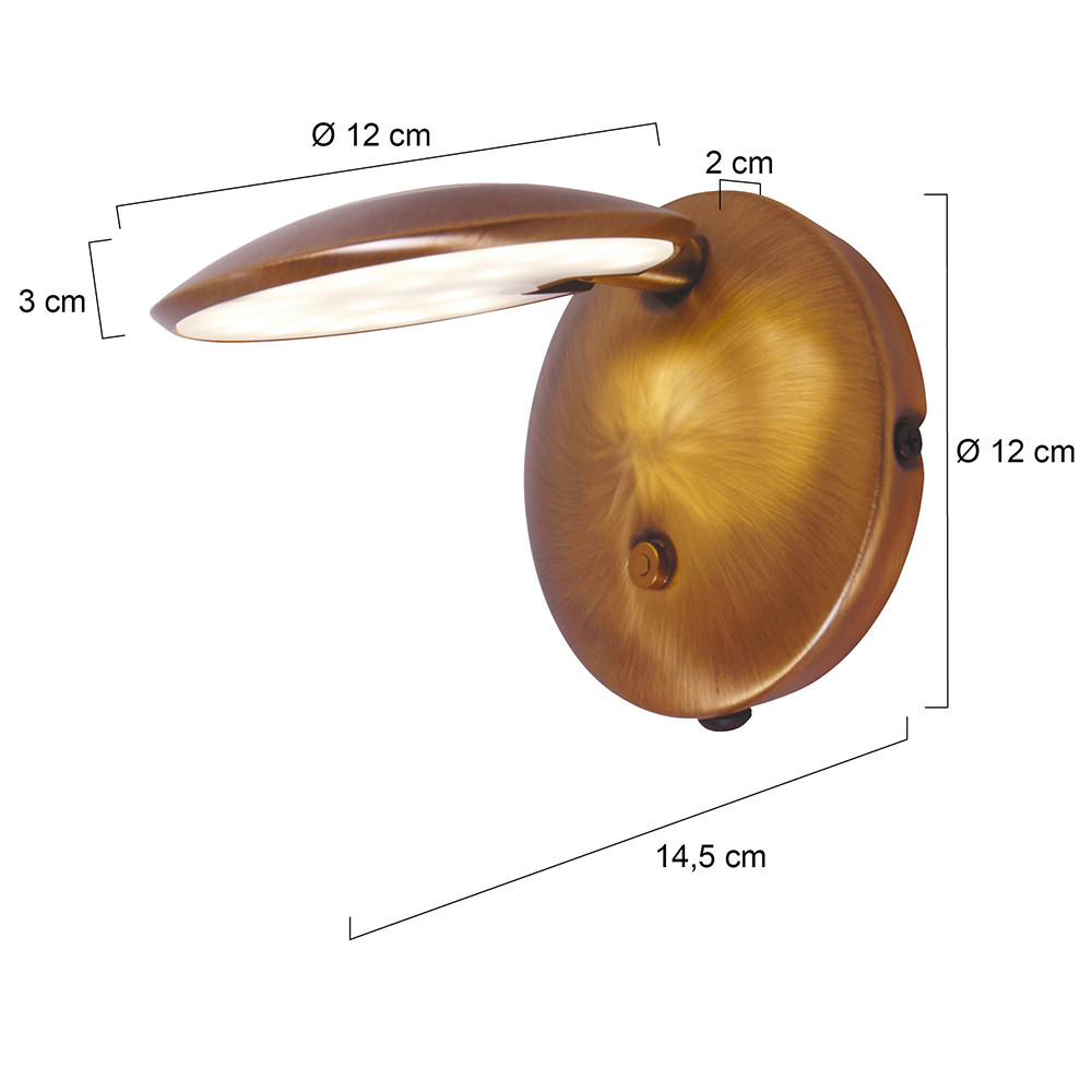 Applique LED avec lumière chaude et blanche Steinhauer Zenith LED – Image 6